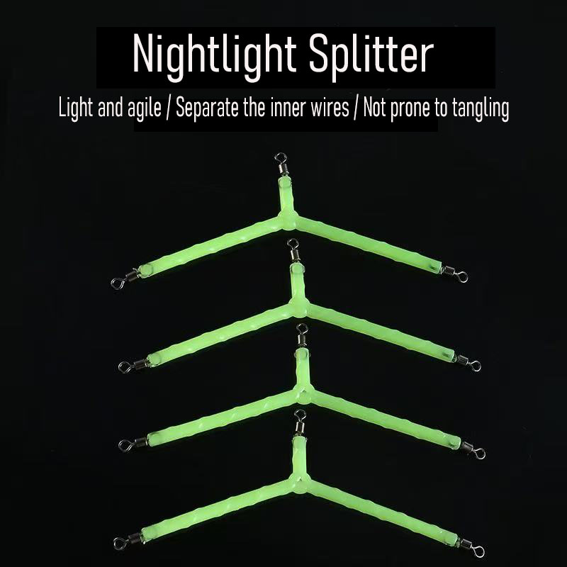 Saltwater Line - ตัวแยกสายสแตนเลสเรืองแสง, ตัวแบ่งสาย, ตัวแยกตะขอ, อุปกรณ์ปรับสมดุลสำหรับตกปลาทะเล, ตกปลาบนเรือ, อุปกรณ์ตกปลาด้วยเหยื่อสีขาว