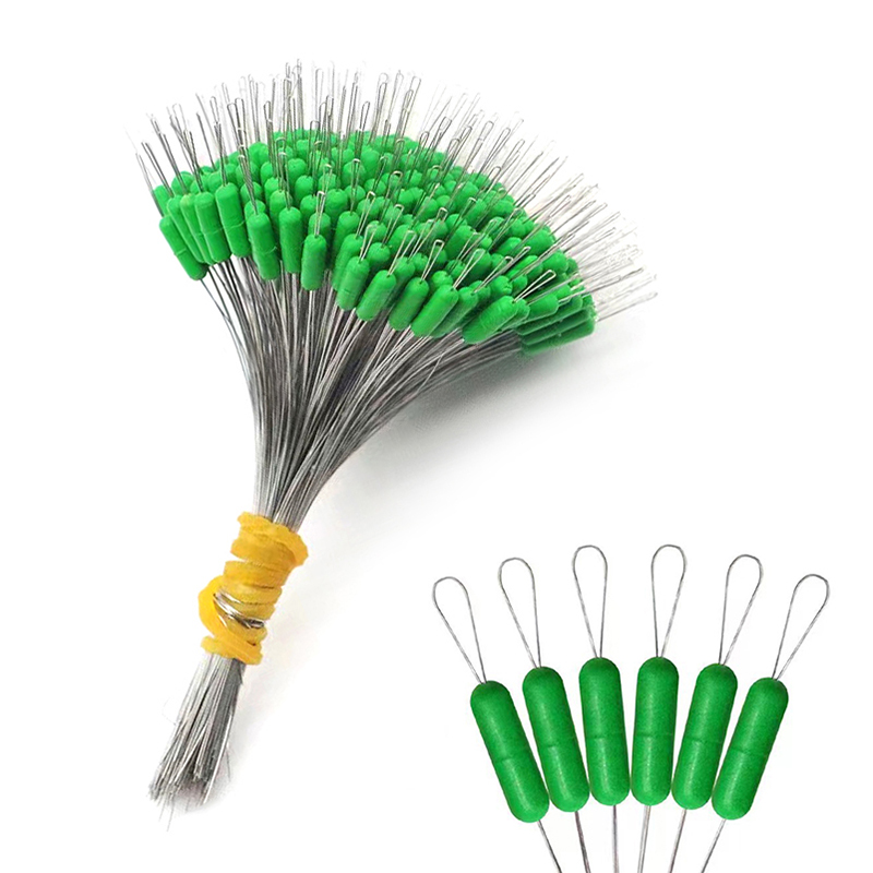 Monofilament Line - 300 ชิ้น ตัวกั้นสายเบ็ดซิลิโคนสีดำทรงรี ตัวเชื่อมสายเบ็ด ตัวกันสายพันกัน อุปกรณ์ตกปลา-ใหม่
