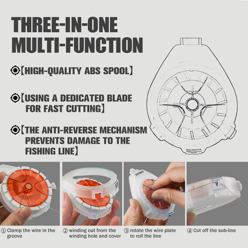 ZUKIBO สายคาร์บอนกล่องมัลติฟัง - Fishing Line Dispenser บทวิจารณ์และราคา