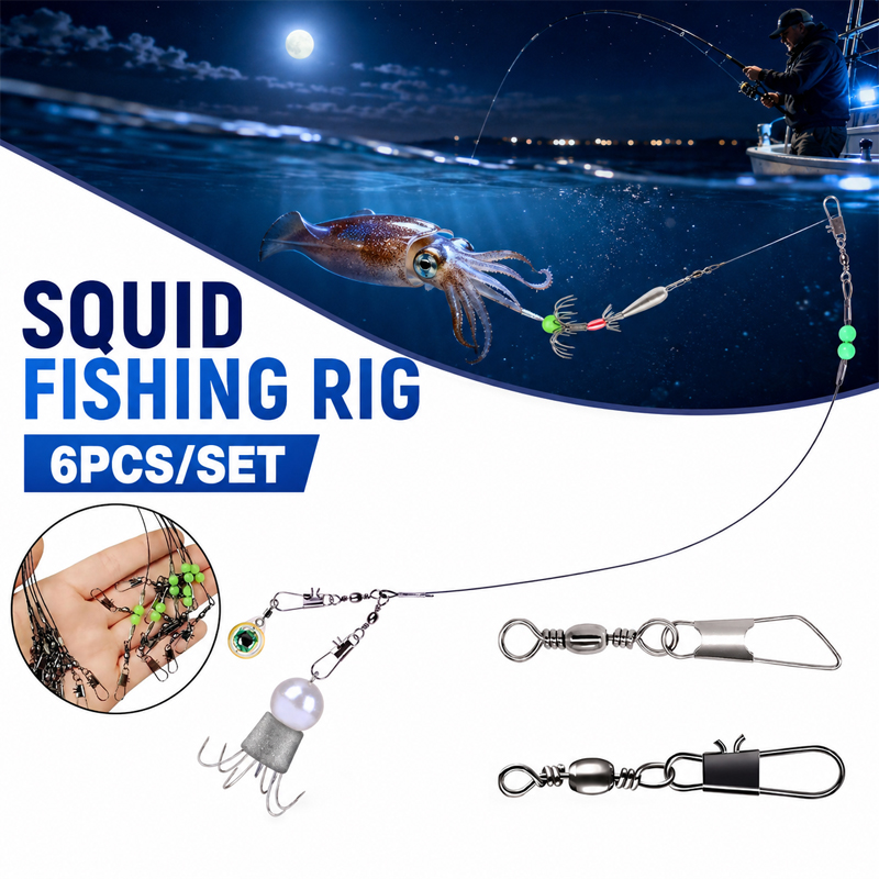 ชุดอุปกรณ์ตกปลาหมึก 6 ชิ้น ตะข - Saltwater Line บทวิจารณ์และราคา